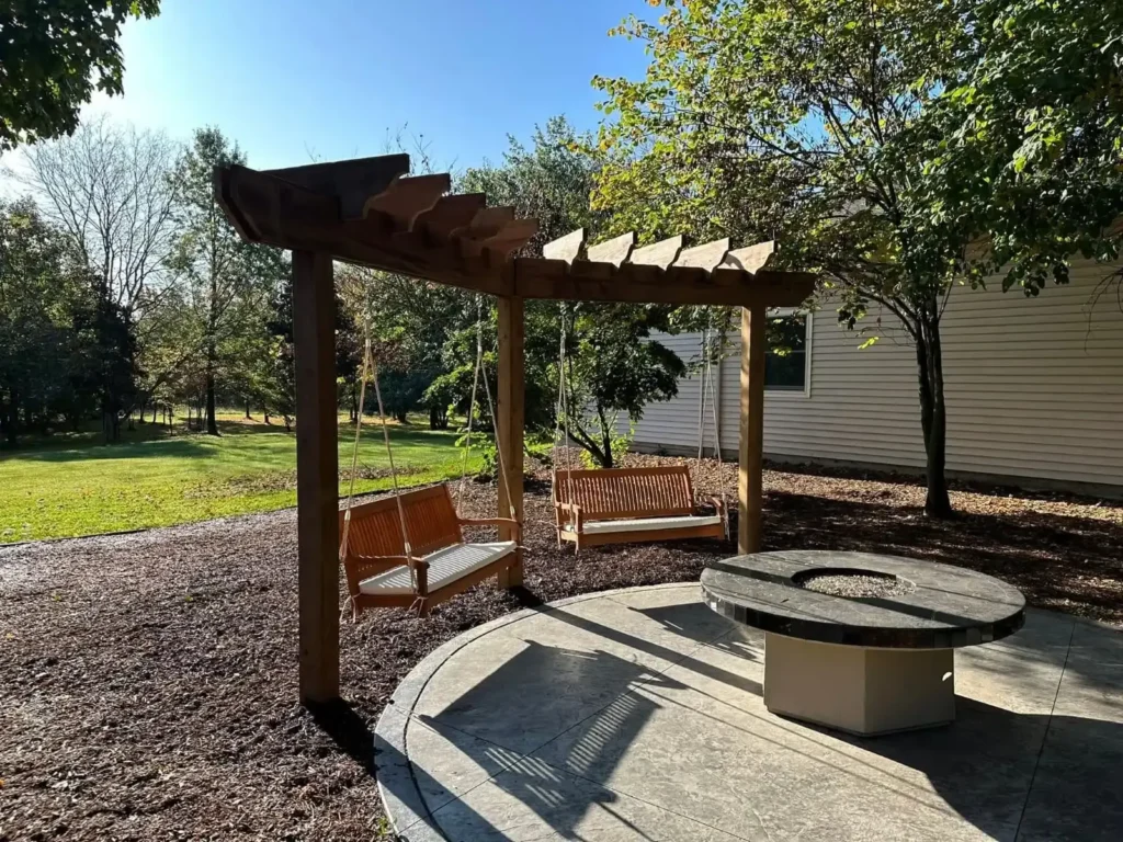 Custom outdoor living space in Waco TX by home builders waco